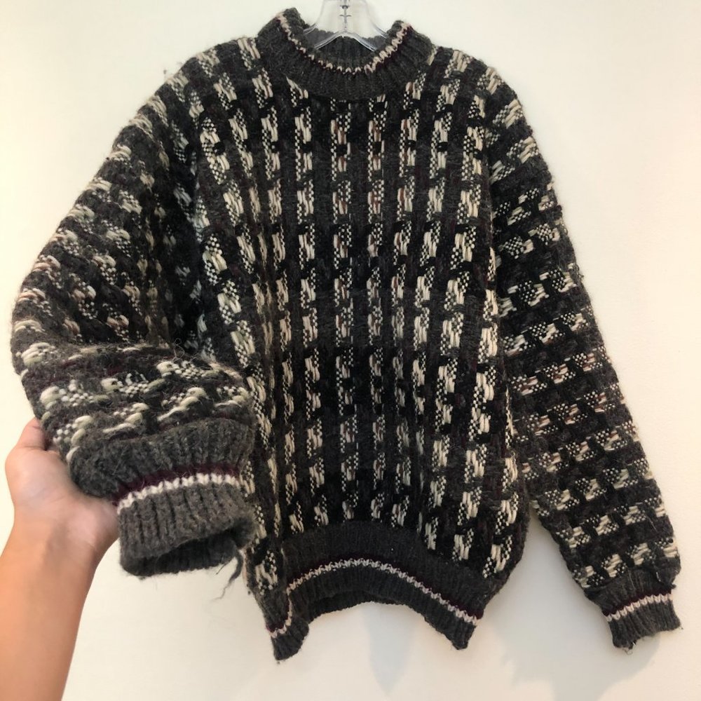 Vintage 90's Wool Sis Andina Knit Handmade Sweater